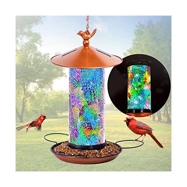 これは、鳥愛好家や庭師への素晴らしい贈り物です。あなたとあなたの贈り物の受信者は間違いなくそれを気に入るはずです！あなたの鳥の餌箱の写真とそれについてのあなたの気持ちを自由に共有してください.通り過ぎる鳥はここで休憩して餌を与え、庭に楽しみ...