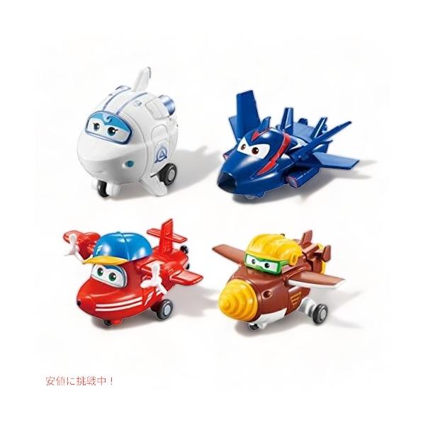 Super Wings Transform-a-Bot 4個パック フリップ、トッド