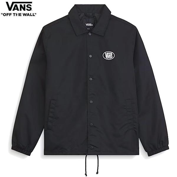VANS TORREY Nylon Coaches Jacket 2.0 BLACK VN000TREBLK バンズ ナイロン コーチジャケット メンズ レディース ブラック