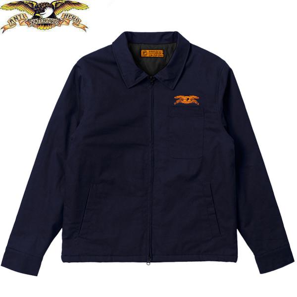 ANTI HERO SKATEBOARDS BASIC EAGLE STASH CUSTOM JACKET NAVY ORANGE アンタイヒーロー アンチヒーロー スタッシュ カスタム ジャケット ネイビー 送料無料