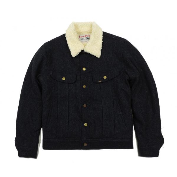 Lee × WOOLRICH / リー × ウールリッチ BOA WOOL STORM RIDER ボア ウール ストームライダー ジャケット  NAVY ネイビー LS1172 送料無料