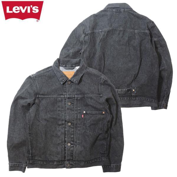 Levis リーバイス 黒デニム ジャケット ジージャン ブラック 牛革パッチ Levis リーバイス 黒デニム ジャケット ジージャン ブラック