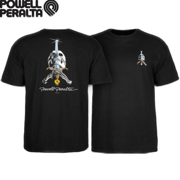 POWELL（パウエル） POWELL PERALTA SKULL & SWORD S/S T BLACK