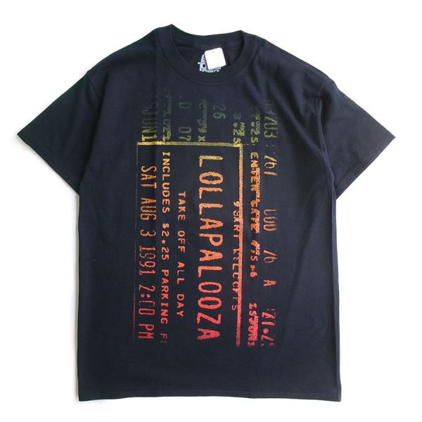 LOLLAPALOOZA OFFICIAL LICENS AUG. 3. 1991 T S/S T-SHIRTS BLACK ロラパルーザ 海外オフィシャルライセンス 半袖 Tシャツ ブラック
