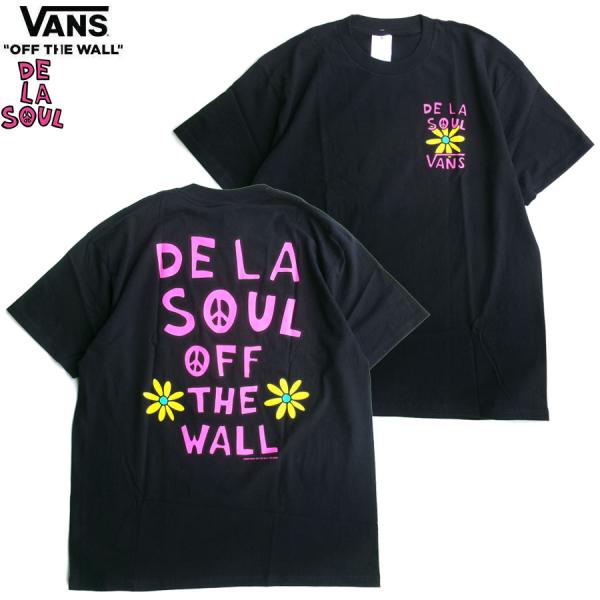 VANS DE LA SOUL D.A.I.S.Y. S/S T-SHIRT BLACK VN00134DBLK バンズ x デ・ラ・ソウル コラボレート 半袖 Tシャツ メンズ レディース ブラック