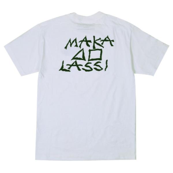 マカラッシ メンズ レディース 半袖 Tシャツ ホワイト スケートボード 