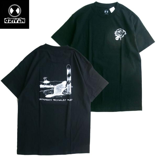 DRIVEN YESTERDAYS TECHNOLOGY TODAY S/S T-SHIRT BLACK JASON JESSEE ドリヴン 半袖 Tシャツ ロンT メンズ レディース ジェイソンジェシー ブラック