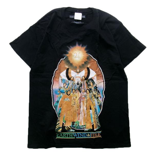 EARTH WIND＆FIRE OFFICIAL LICENSE LETSGROOVE S/S T-SHIRTS BLACK