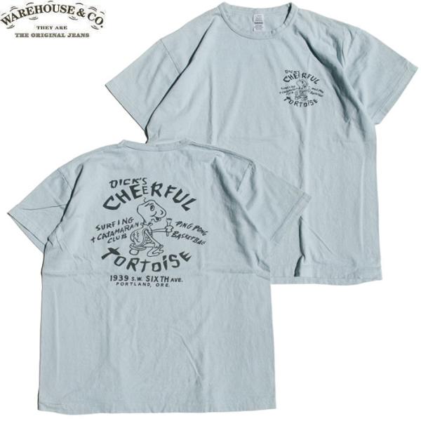 WAREHOUSE（ウエアハウス） ＆CO. 4064 TORTOISE S/S T-SHIRT SAX