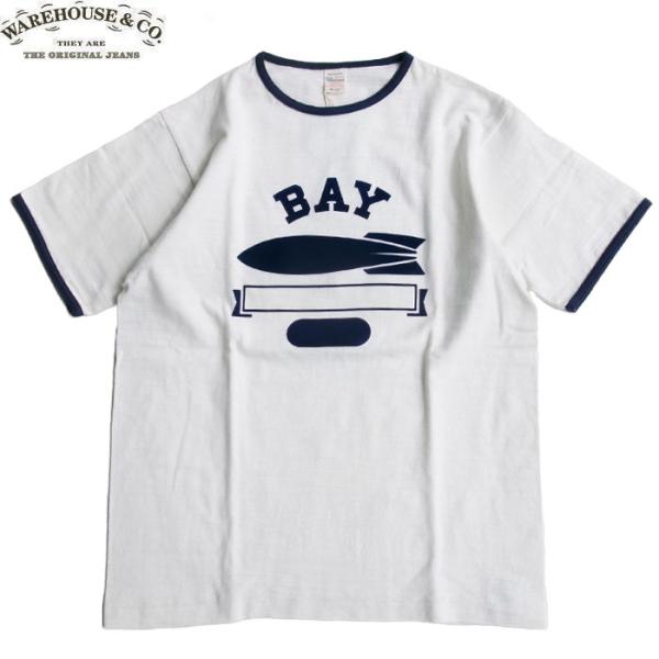 WAREHOUSE（ウエアハウス） ＆CO. 4059 BAY S/S T SHIRT CREAM NAVY