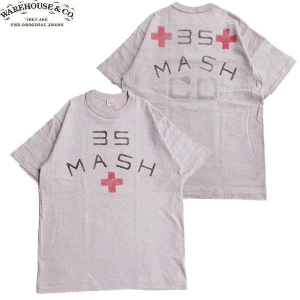 WAREHOUSE ＆CO. 4601 M.A.S.H S/S T SHIRT OATMEAL  ウェアハウス カンパニー 半袖 プリント Tシャツ オートミール メンズ レディース