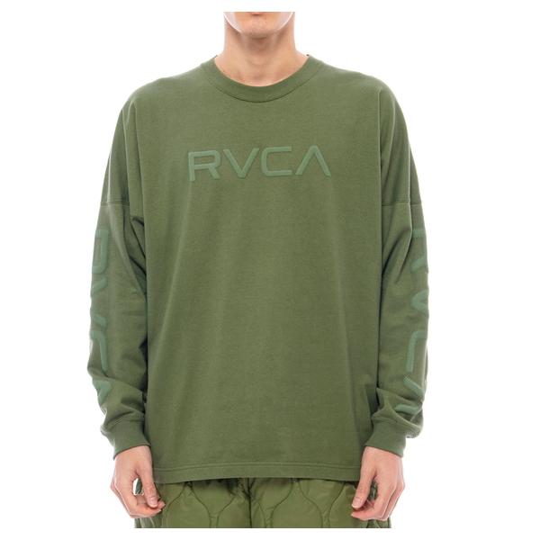 RVCA（ルーカ） ロゴ ロンT 長袖 Tシャツ モスグリーン メンズ サーフ