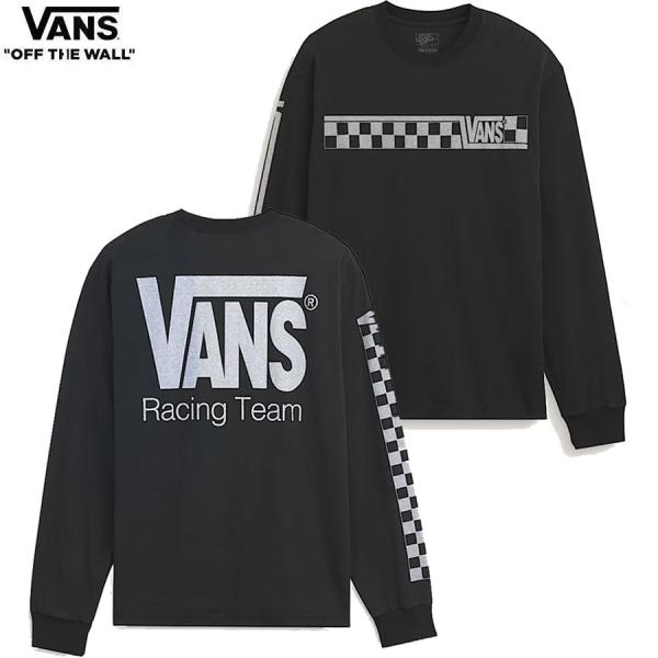VANS RACING L/S T-SHIRT BLACK VN000X2BBLK バンズ レーシング 長袖 Tシャツ メンズ レディース ブラック