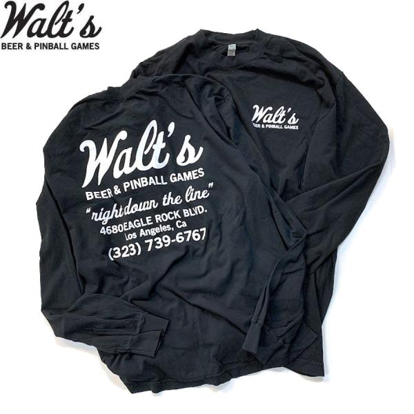 ワルツ バー ダウンザライン ロンT 長袖 ブラック メンズ レディース  