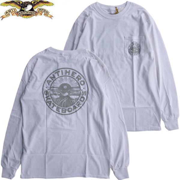 ANTI HERO SKATEBOARDS STAY READY DBL L/S POCKET T-SHIRT WHITE アンタイヒーロー アンチヒーロー メンズ 長袖 Tシャツ ホワイト ロンT