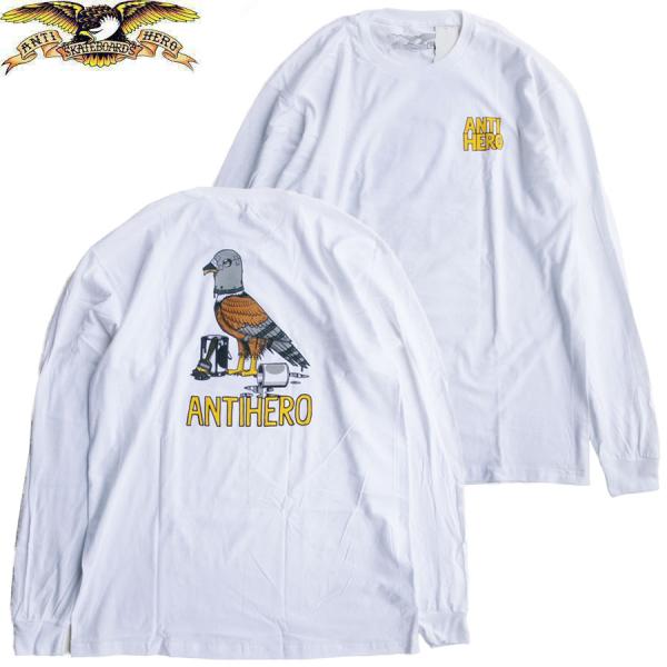 ANTI HERO SKATEBOARDS RANEY FIRST L/S T-SHIRT WHITE アンタイヒーロー アンチヒーロー メンズ 長袖 Tシャツ ホワイト ロンT