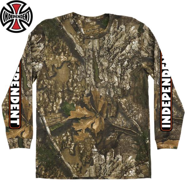 INDEPENDENT TRUCK BAR LOGO REALTREE APX L/S T-SHIRTS CAMO インディペンデント トラック ア バーロゴ 長袖 Tシャツ リアルツリー カモフラージュ メンズ