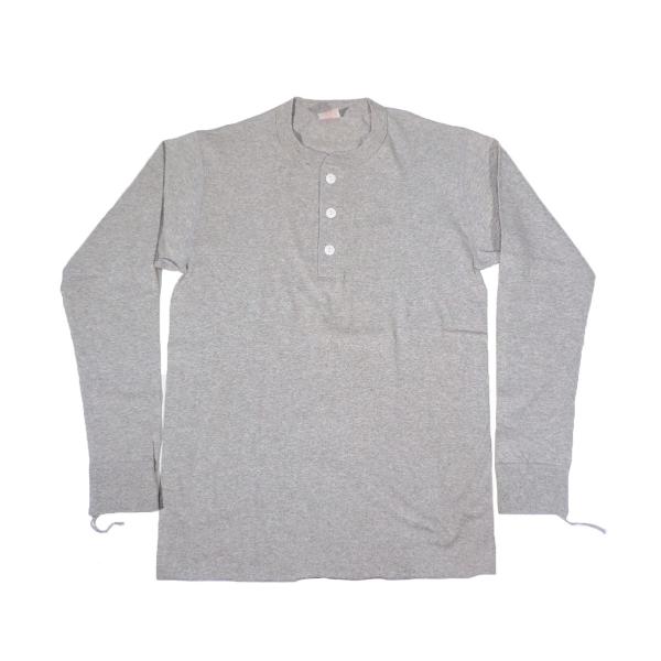 HEALTHKNIT / ヘルスニット 906L ヘンリーネック ロングスリーブTシャツ HEATHER GREY ヘザーグレー