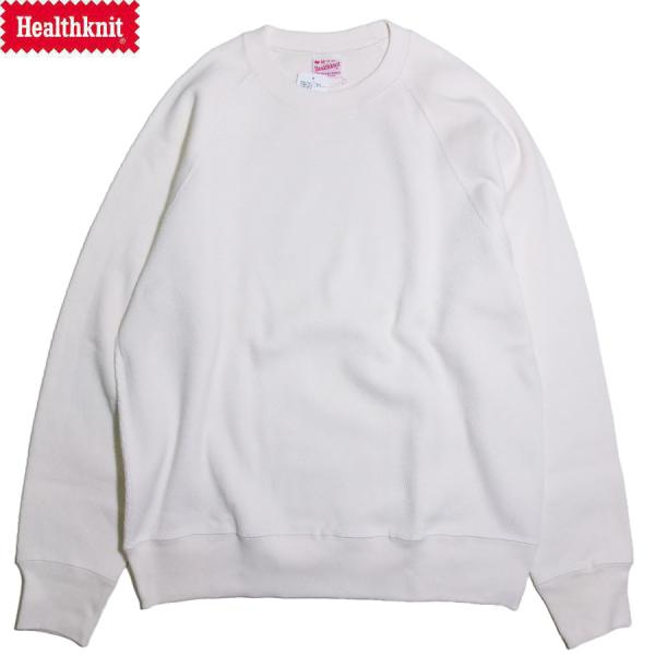 HEALTHKNIT 52037 THERMAL KING RASCHEL HONEYCOMB RAGLAN CREW NECK L/S T-SHIRTS NATURAL ヘルスニット サーマルキング ハニカムサーマル ロンT ラグラン