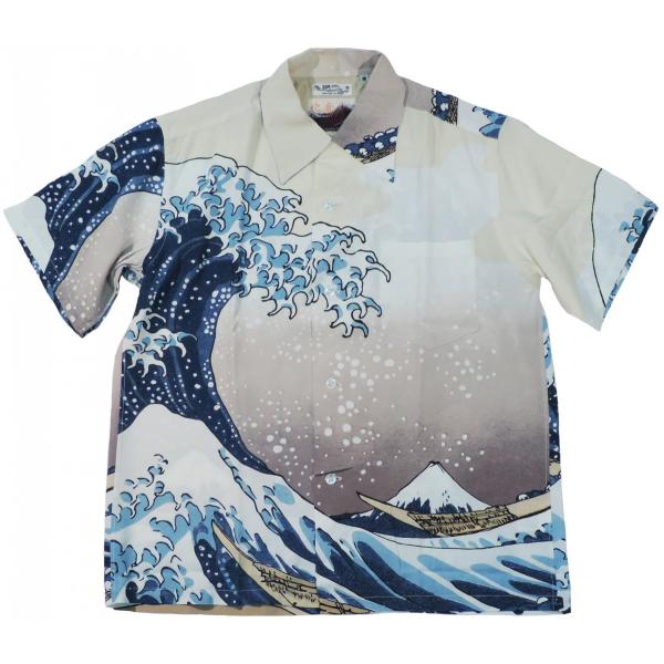 SUN SURF サンサーフ アロハシャツ L 葛飾北斎 神奈川沖波裏 SUN SURF サンサーフ×北斎 スペシャルエディション 神奈川沖浪裏