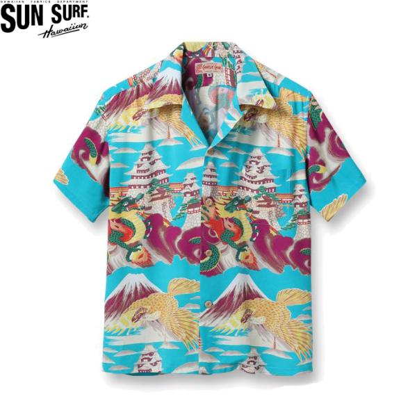 SUN SURF サンサーフ チャーリーチャン 半袖 ハワイアンシャツ 
