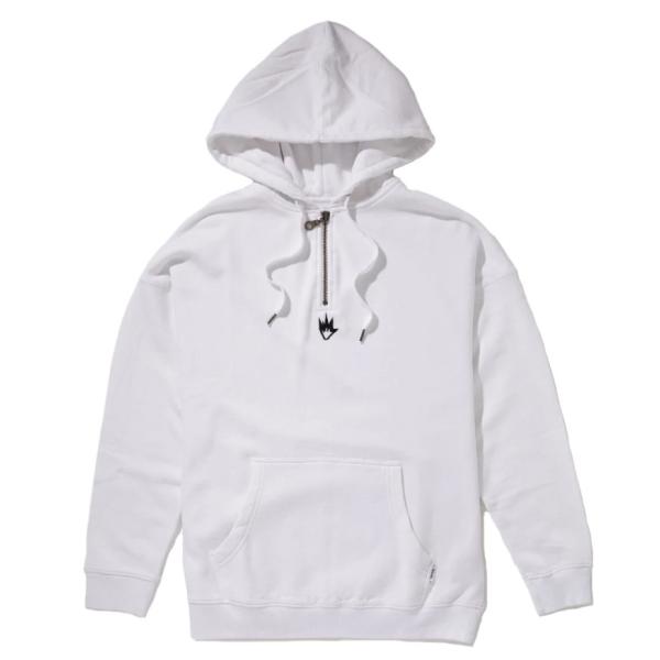 ADORE トリプルクロスパーカー ハーフジップ ホワイト プルオーバー ADORE トリプルクロスパーカー ハーフジップ ホワイト プルオーバー