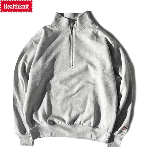 ヘルスニット メンズ レディース クラシック ハーフジップ スウェット アッシュ HEALTHKNIT HALF ZIP CLASSIC SWEAT ASH