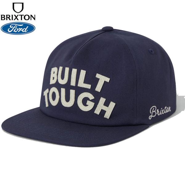 BRIXTON FORD BUILT TOUGH SNAPBACK CAP AMERICAN NAVY / WIMBLEDONE WHITE 12232 ブリクストン フォード スナップバック キャップ ネイビー / ホワイト 帽子