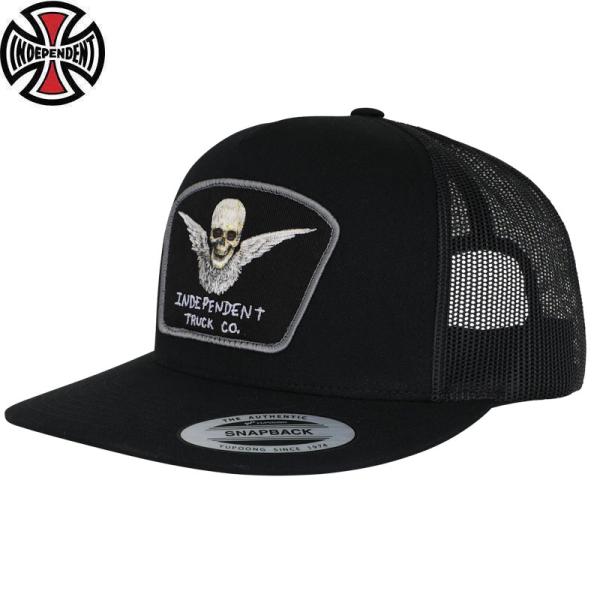 INDEPENDENT AFTERLIGHT SNAPBACK TRUCKER HAT MESH CAP BLACK インディペンデント トラック メッシュキャップ ブラック 帽子 メンズ レディース スケートボード