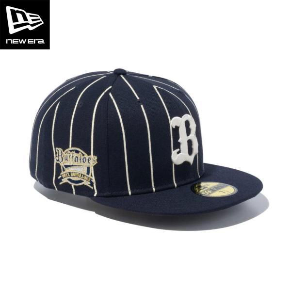 （最終）NEW ERAバファローズ希少ピンストライプ紺色 ニューエラ キャップ NEW ERA NPB 日本野球 59FIFTY オリックス