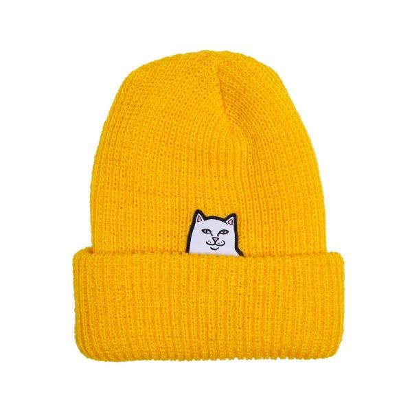 リップンディップ リブ ビーニー ゴールド ニットキャップ ニット帽 猫 メンズ レディース スケート Ripndip Lord Nermal Ribbed Beanie Gold Skate 19 10 3 American Rush Store 通販 Yahoo ショッピング