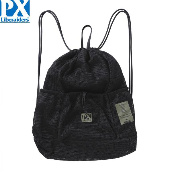 Liberaiders LIBERAIDERS PX MESH DRAWSTRING BAG BLACK リベ