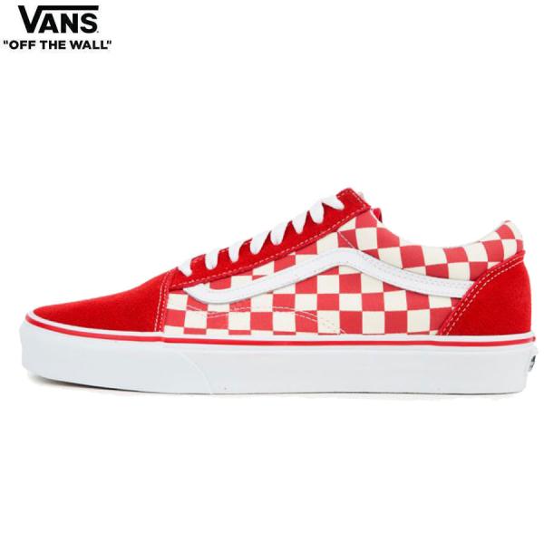 VANS OLD SKOOL PRIMARY CHECK RNGRD/WHITE VN0A38G1P0S バンズ オールドスクール プライマリー チェック レッド/ホワイト メンズ スニーカー シューズ 靴