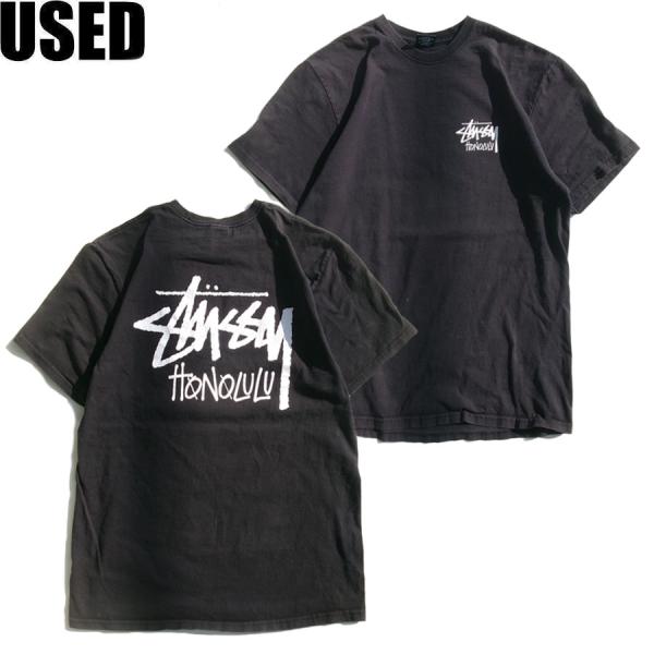 USED-381】STUSSY HONOLULU CHAPTER S/S T-SHIRTS BLACK ストゥーシー