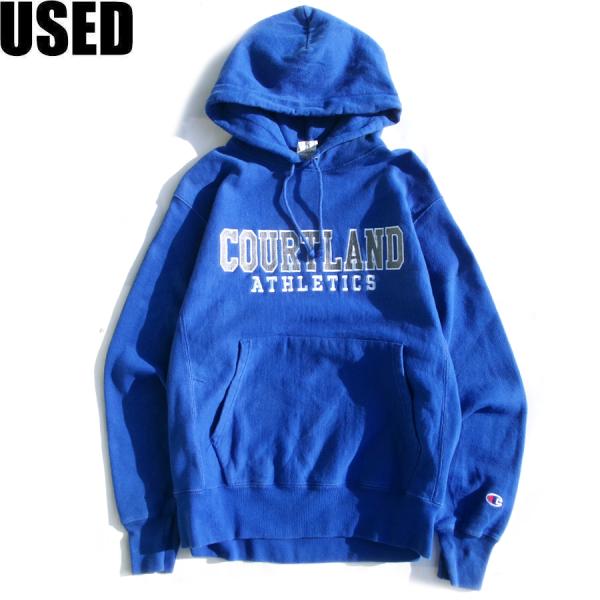 ☆80s古着ビンテージUSA☆championリバースウィーブパーカー☆青目 USED-389】CHAMPION REVERSE WEAVE HOODIE BLUE チャンピオン リバース