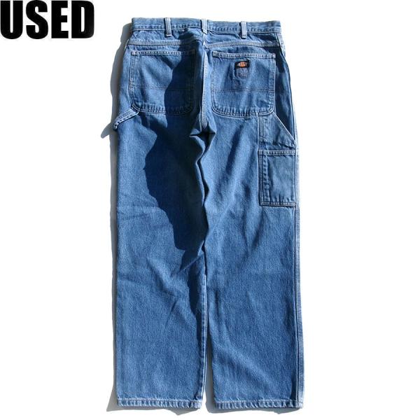 Dickies ディッキーズ　ペインターパンツ　デニム　ワーク　ペンキ　ダメージ USED-346】 DICKIES DENIM PAINTER PANTS BLUE ディッキーズ デニム