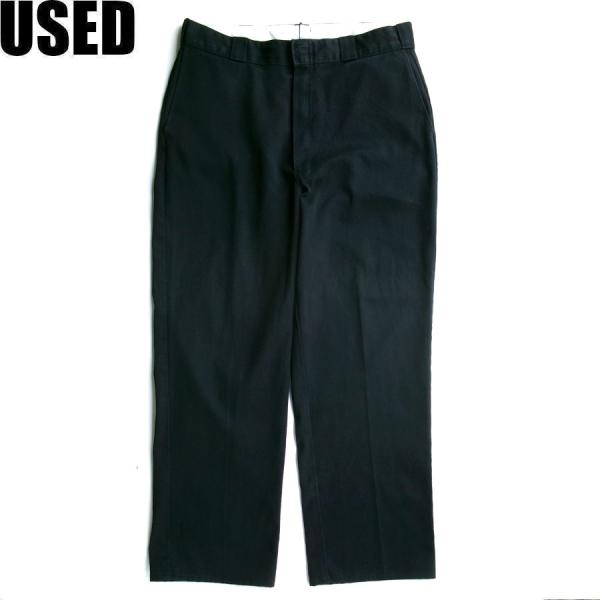 dickies874 90s USA製 ワークパンツ ブラック タロンジップ Dickies（ディッキーズ） 【USED-398】90s DICKEIS 874 WORK PANTS
