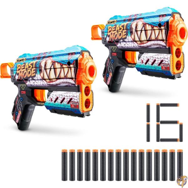ZURU XSHOT エックスショット Skins Flux Beast Out ブラスター 2個セット 16ダーツ おもちゃ ギフト 誕生日 クリスマス
