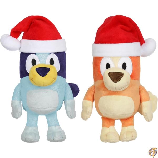 BLUEY ブルーイ ぬいぐるみ 2体セット サンタハット クリスマス Festive Bluey &amp; Bingo 人形 約20cm ギフト