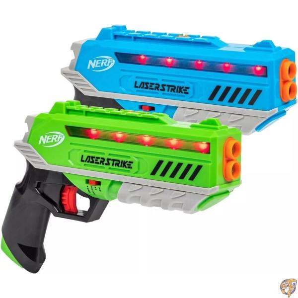 Nerf Laser Strike 2プレイヤーレーザータグゲームパック 300フィートレンジブラスター2個付き