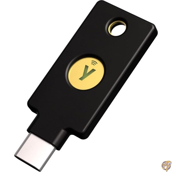 Yubico セキュリティキー YubiKey 5C NFC USB-C FIDO2 WebAuthn U2F 2段階認証 高耐久性 耐衝撃性 防水