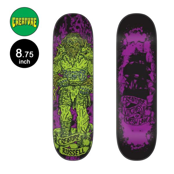 クリーチャー CREATURE スケボー デッキ 8.75 RUSSELL VIKINGS OF HESH LAW XX PRO DECK クリス・ラッセル プロモデル スケートボード (2510)