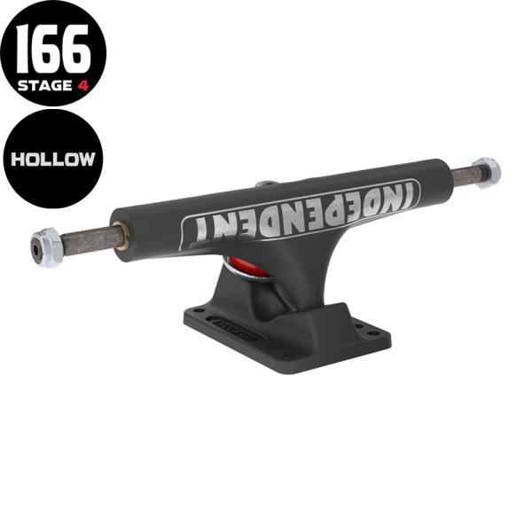 インディペンデント INDEPENDENT 166 HOLLOW FULL BAR BLACK STANDARD TRUCKS(STAGE4) トラック スタンダード インディー スケートボード 1個(2608)
