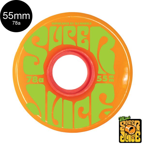 【10】oj wheels ソフトウィール 4色セット オージェイウィール OJ WHEELS 55mm MINI SUPER JUICE 78A ORANGE