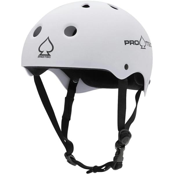 プロテック PRO-TEC CLASSIC SKATE MATTE WHITE ヘルメット マットホワイト 艶消し 白 プロテクター 大人用 子供用 キッズ ユース (2504)