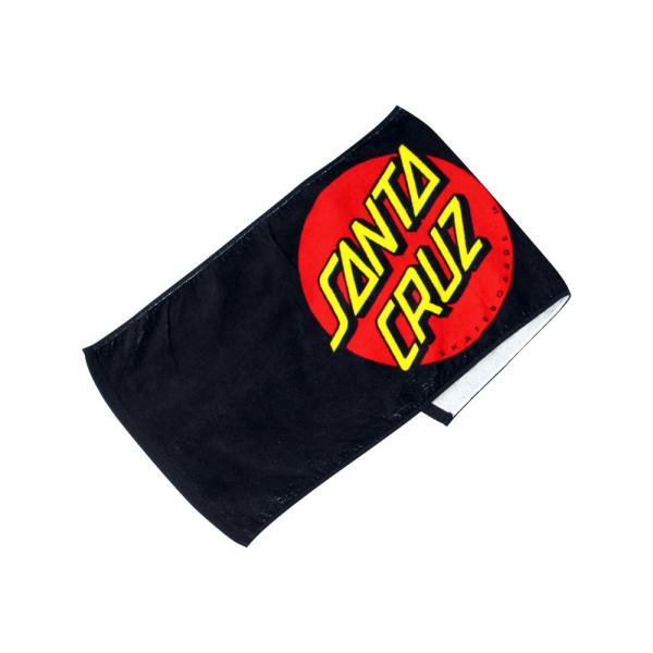 サンタクルーズ SANTA CRUZ CLASSIC DOT FACE TOWEL BLACK フェイスタオル ブラック クラシックドット スポーツ スケートボード スケボー （21SS）(CP)