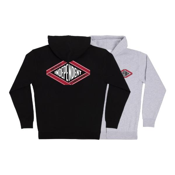 インディペンデント INDEPENDENT SCROLL 2 ZIP HOODED SWEATSHIRT ジップアップフードパーカー ファッション フード スケートボード (26SP)