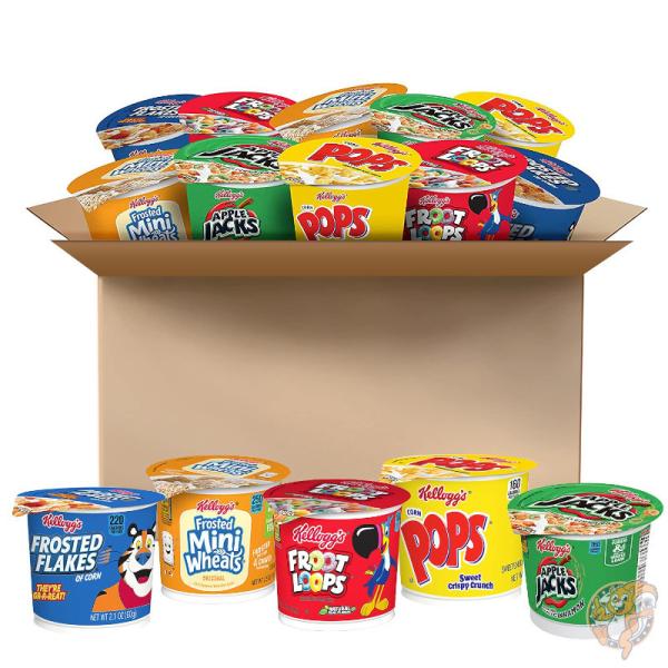 ケロッグ Kellogg's Cereal 朝食 シリアル バラエティパック アソート 一食分 24カップ入り アメリカ輸入おもちゃ  :AYPHJ4RKE7:アメリカ輸入プロ - 通販 - 