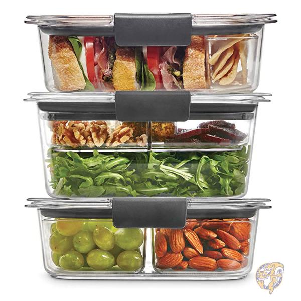 Rubbermaid ラバーメイド キッチン用品 フタ付き食品容器 クリア、グレー 2108371