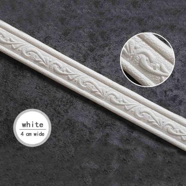 230*4 センチメートル自己粘着壁ボーダーストリップ防水壁トリムライン壁紙幅木ボーダー 3D 装飾テレビの背景の壁のステッカー